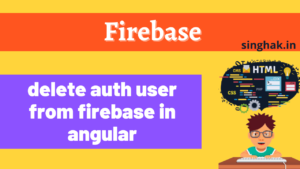 Read more about the article delete auth user from firebase using angularfire2 | angularfire2 delete user